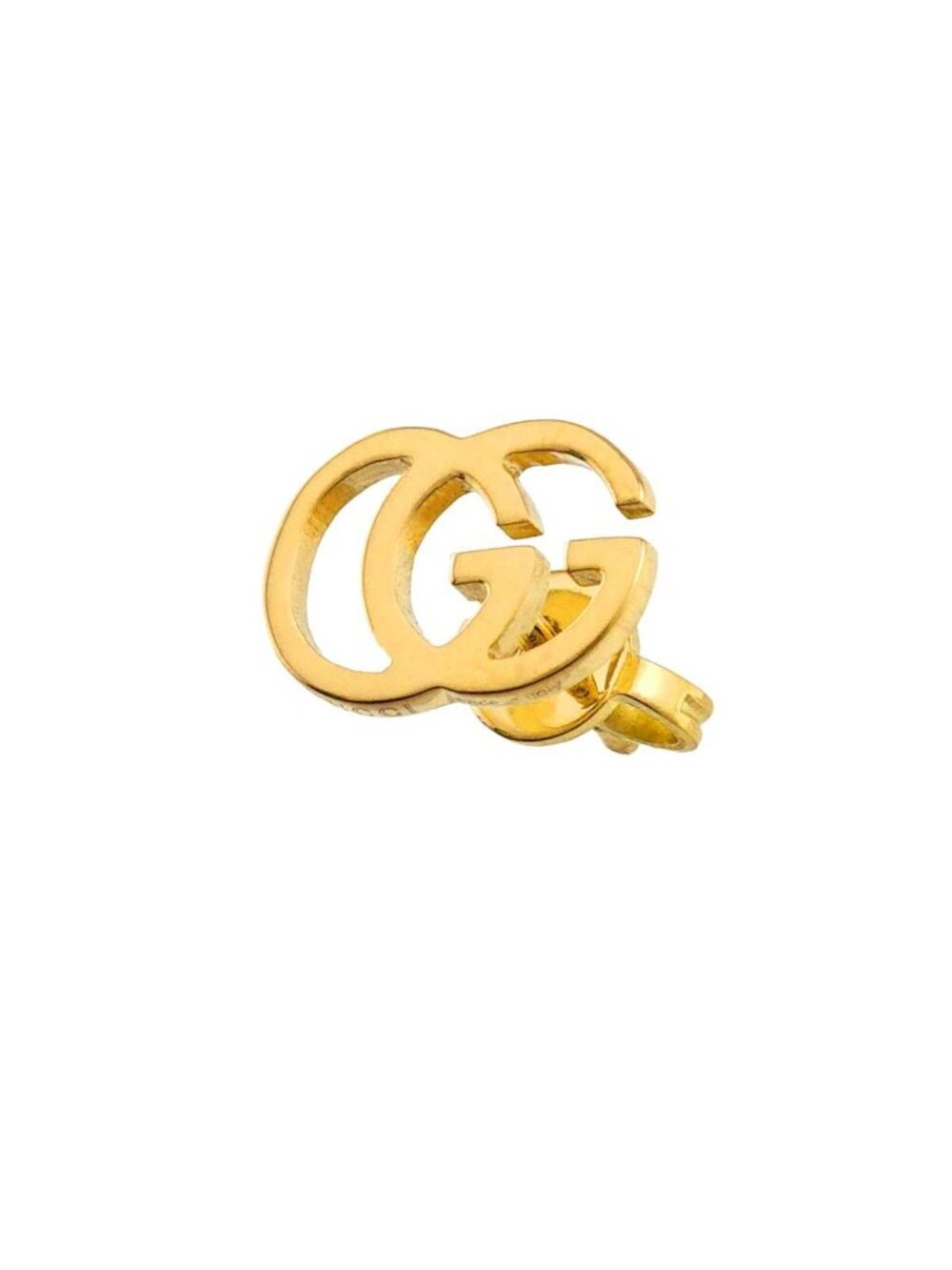 Gucci GG Running Logo Earrings 18k YG Yellow Gold 750 Single Only One Pierced - Picture 2 of 7